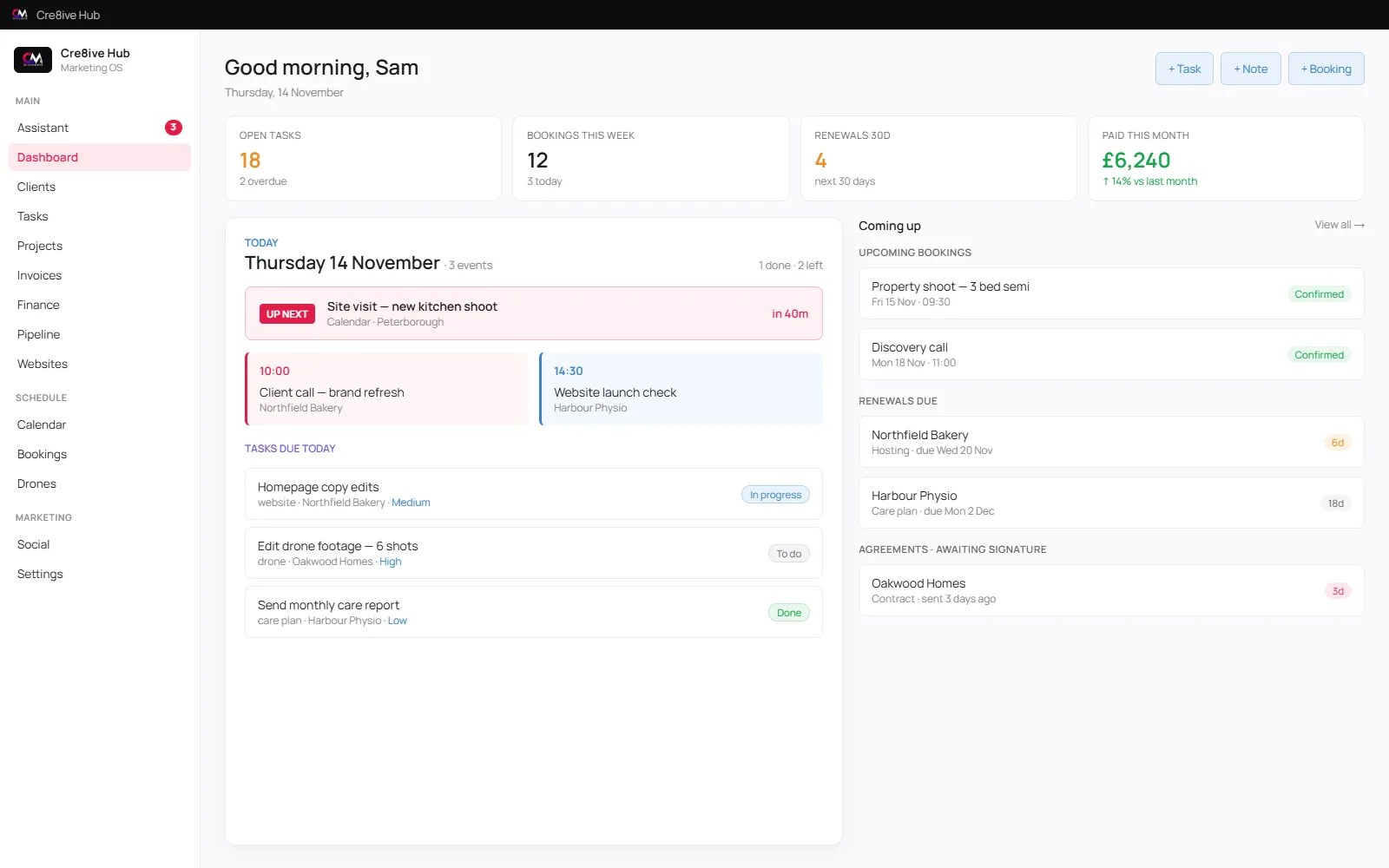 Cre8ive client hub