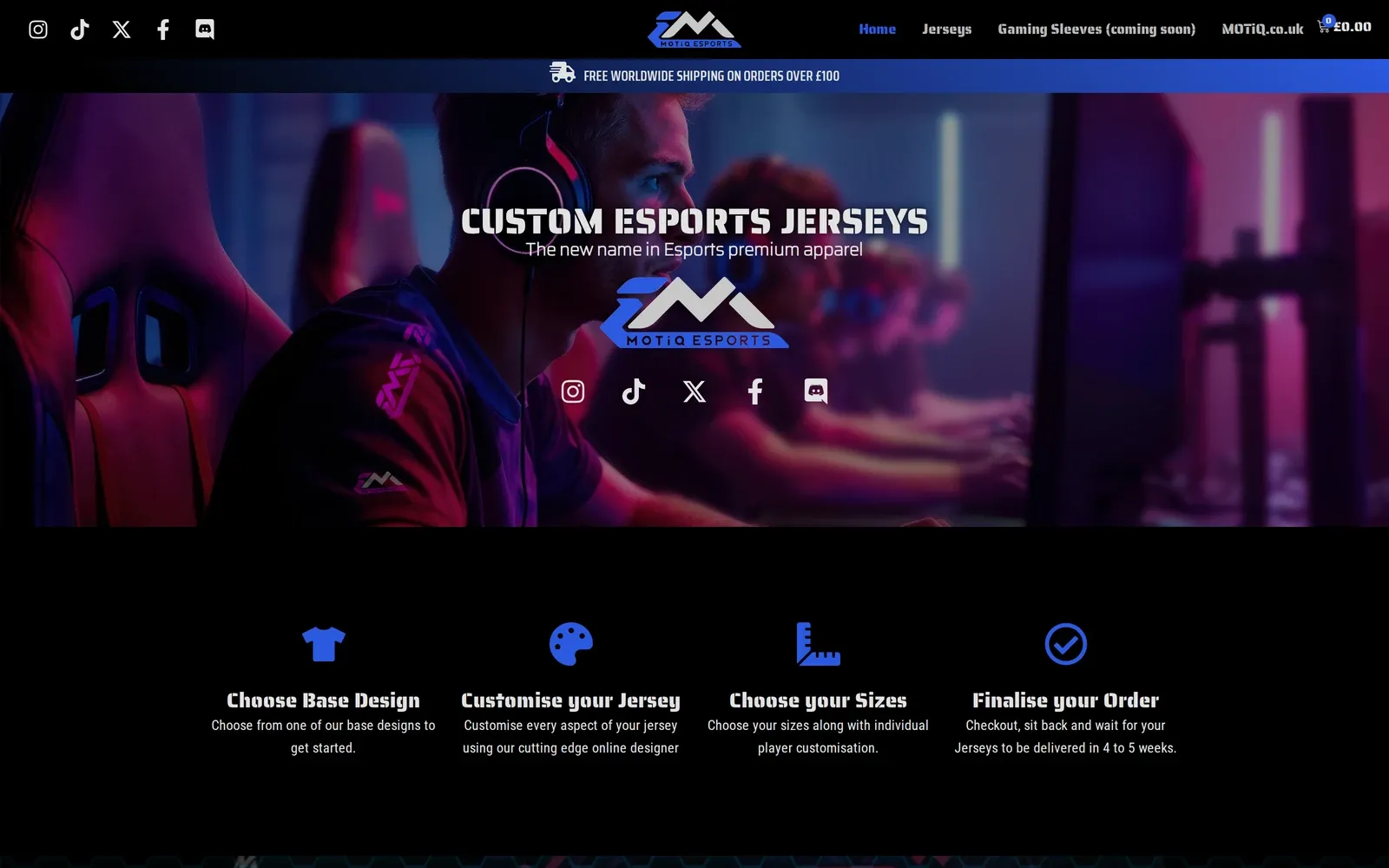 Custom Esports website