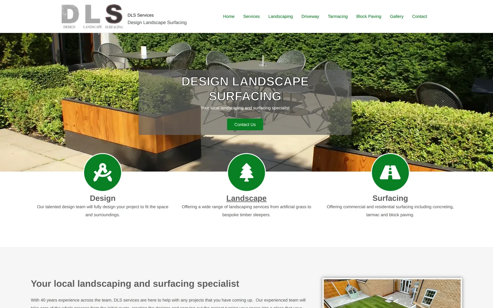 DLS Services website