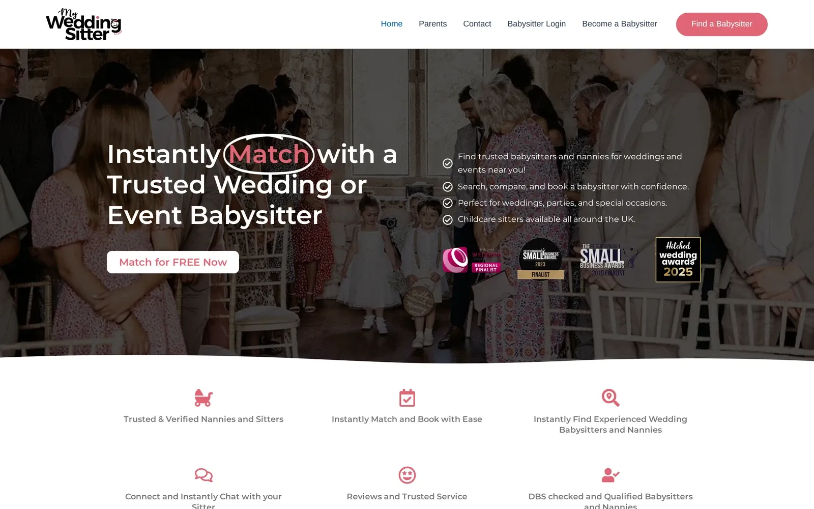 My Wedding Sitter website