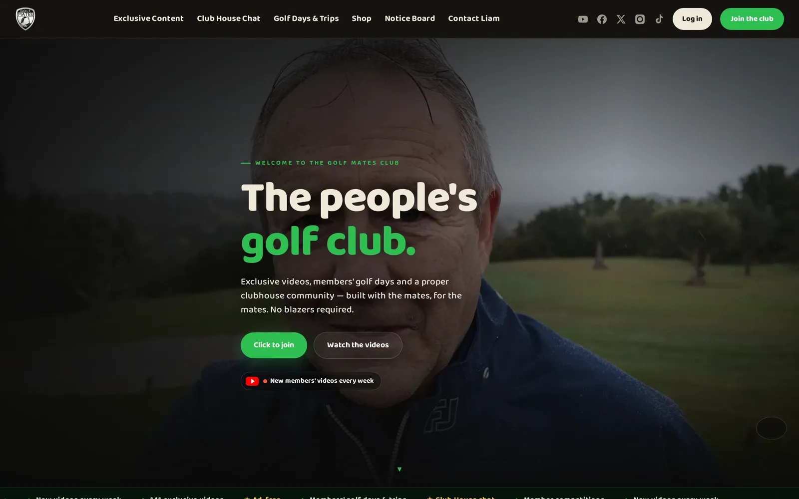 The Golf Mates Club website